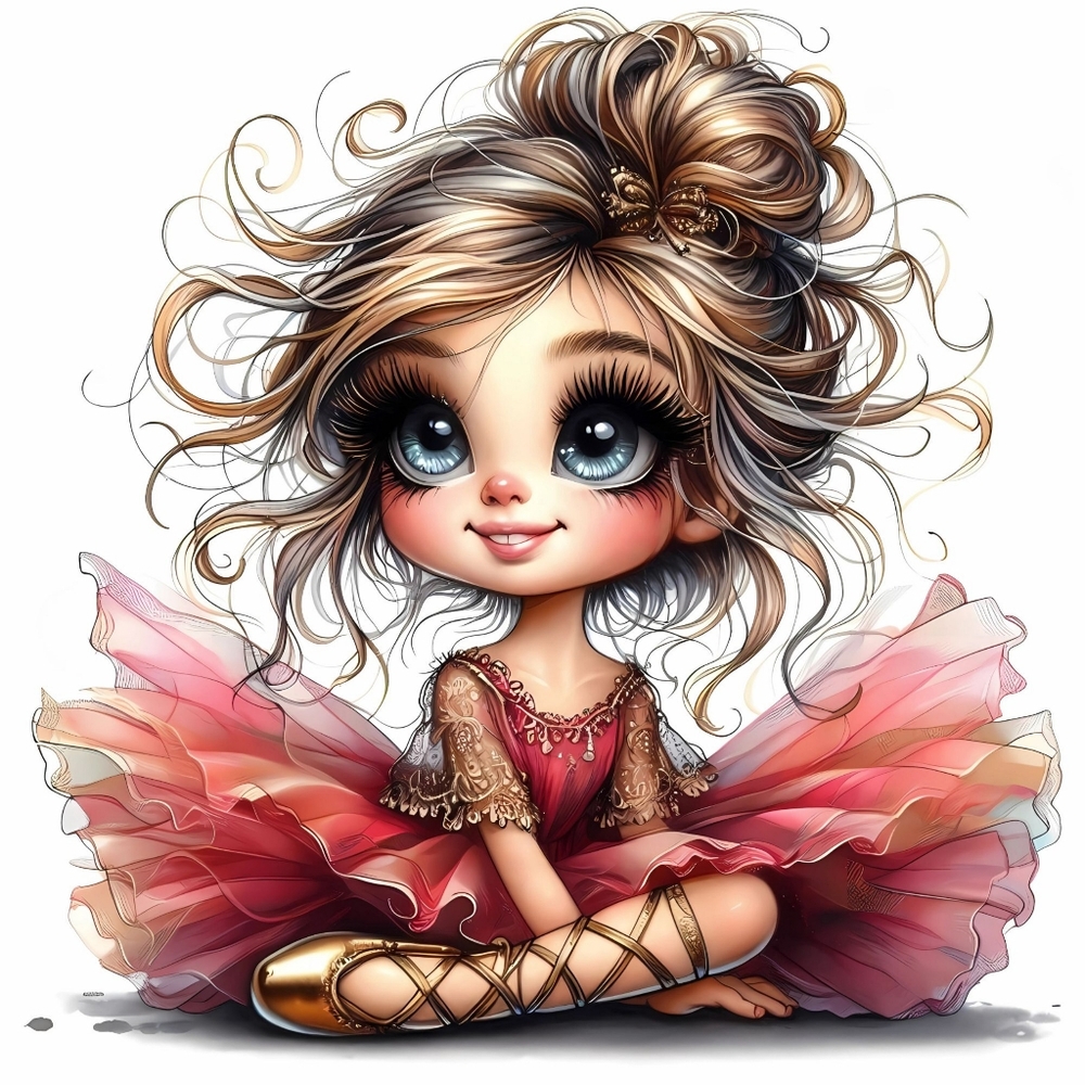 6pc Ballerina Girl Prints - Picture 4 of 6